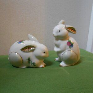 Pair Of Bunny Rabbit Figurines